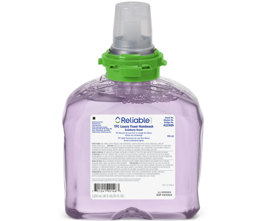 Reliable Brand® Lavender Cranberry Scent Luxury Foam Classic Handwash (1200 ml., 2 Bottles/CS)
